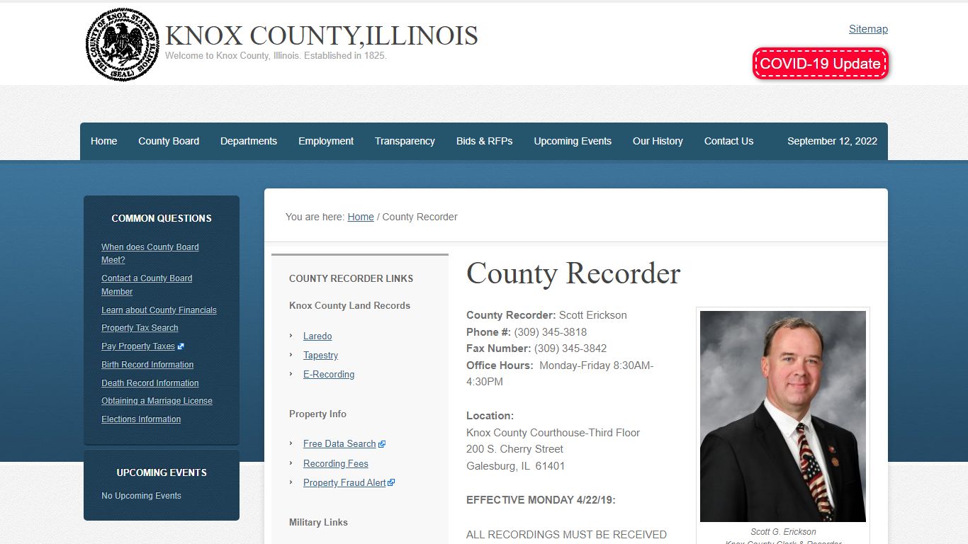 County Recorder – Knox County,Illinois