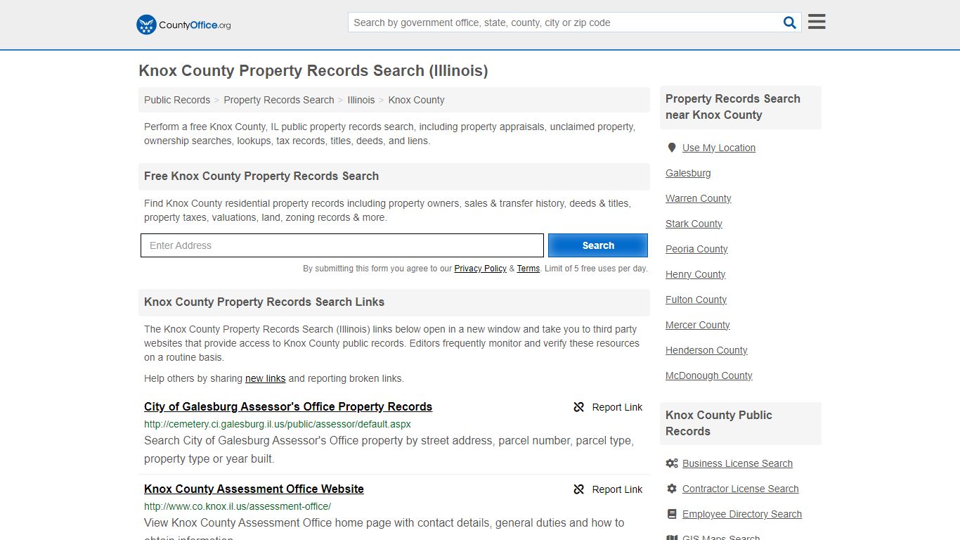 Knox County Property Records Search (Illinois) - County Office